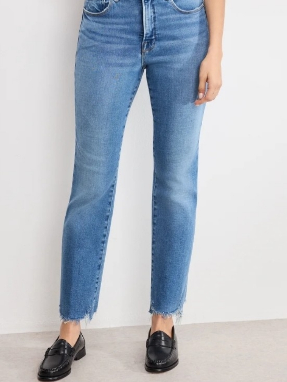 Good American Light Blue Straight Jeans
